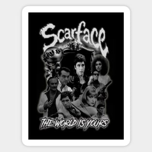 Scarface. The World Is Yours.(Black & White Version) Sticker